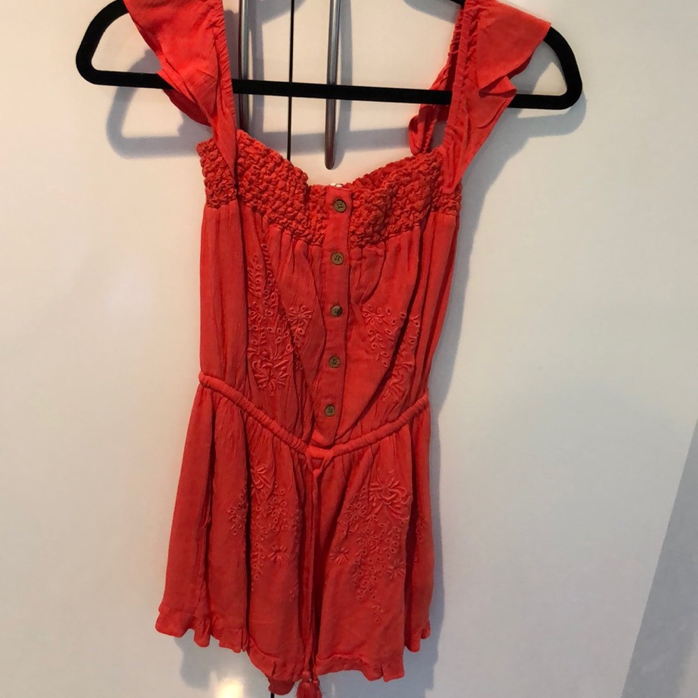 Orange American eagle romper
